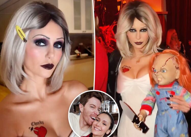 Nina Dobrev zomba de sua separação de Shaun White com fantasia pontuda de Halloween