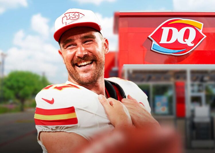 Travis Kelce participa da campanha Dairy Queen do companheiro de equipe
