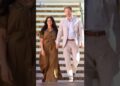 Harry & Meghan’s Hand-Hold Heartmelt in Brown Glam! 💕👗 #meghanmarkle #shorts #royal