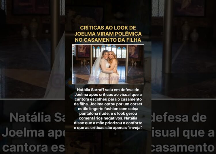 Joelma vira assunto após look no casamento da filha, e Natália rebate críticas