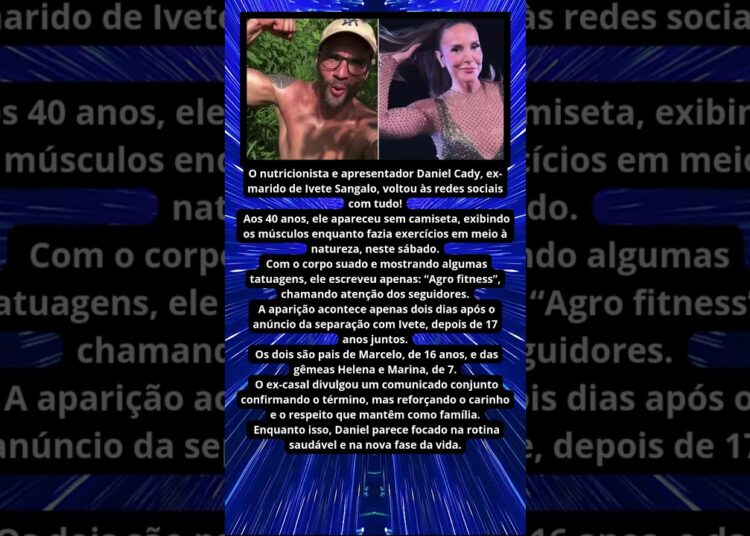 SEM CAMISETA, EX DE IVETE SANGALO SURGE MUSCULOSO APÓS SEPARAÇÃO