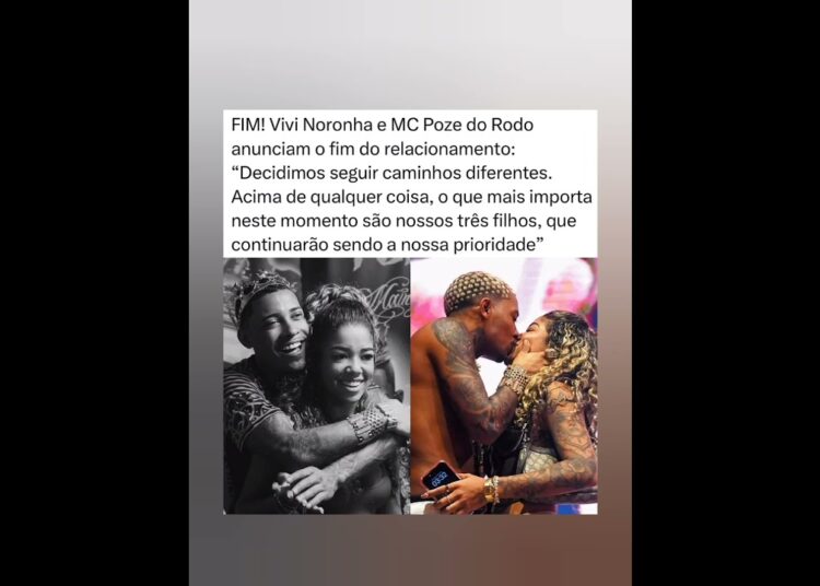 ACABOU! #mcpoze  e #vivinoronha anunciam o término. #fofocas #fofoca #mcpozedorodo
