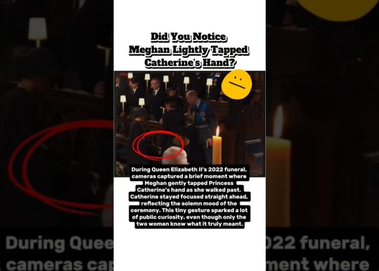 Did You Notice Meghan Lightly Tapped Catherine’s Hand? #princesscatherine #royals #meghanmarkles