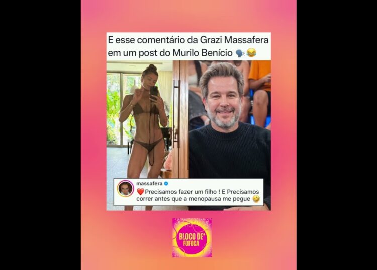 o comentário da #grazimassafera na foto do #murilobenicio.😂 ❤️#fofocas