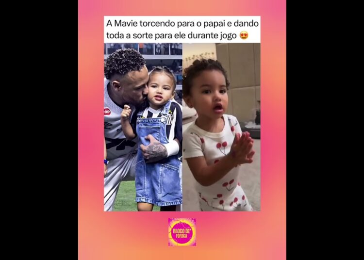 a mavie torcendo para o papai #neymar ❤️😍#fofocas #neymarjr #brunabiancardi