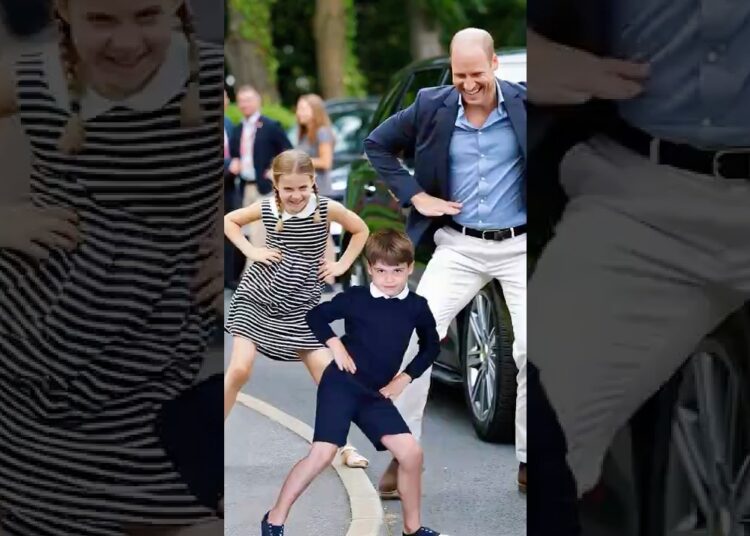 Louis on fire! Family shocked 🔥#royal #princewilliam #princess #charlotte #princelouis #dance