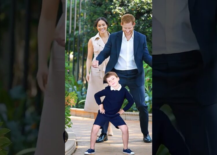 Louis dances cute, Harry Meghan love it#royal #princeharry #meghanmarkle #princelouis #dance