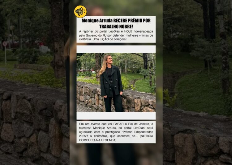 Monique Arruda RECEBE PRÊMIO POR TRABALHO NOBRE!