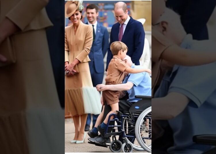 Prince Louis has the demeanor of a benevolent king. #princewilliam #catherine #princelouis #royal
