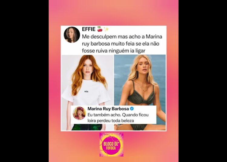 #marinaruybarbosa  rebate comentário após se chamada de “feia”. #fofocas #fofoca