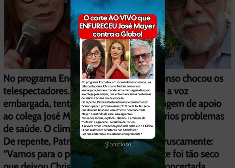 José Mayer DETONA a Globo após CENSURA AO VIVO de Christiane Torloni!
