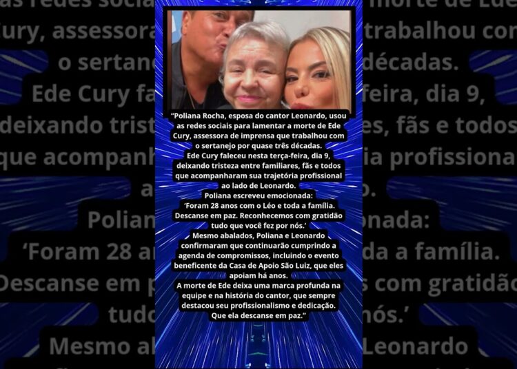 ESPOSA DE LEONARDO LAMENTA MORTE