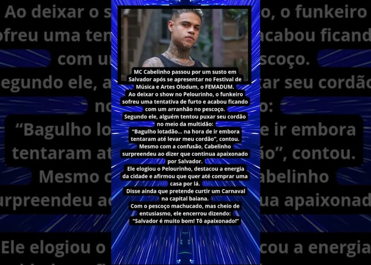 MC CABELINHO SOFRE TENTATIVA DE FURTO