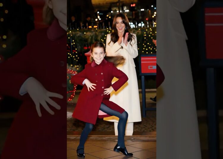 Joyful Christmas Charlotte’s festive dance warms hearts🎄#charlotte #royal #royalfamily #dance