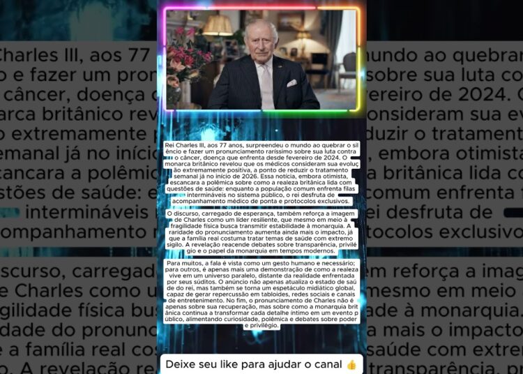 CÂNCER EM FOCO: O anúncio inesperado de Rei Charles III! #Saúde #Realeza #Famosos