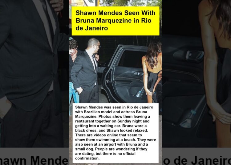 Shawn Mendes Seen With Bruna Marquezine in Rio de Janeirodes