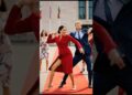Wow! Meghan in red dances happily with Prince Harry ❤️ #royal #princeharry #meghanmarkle #dance