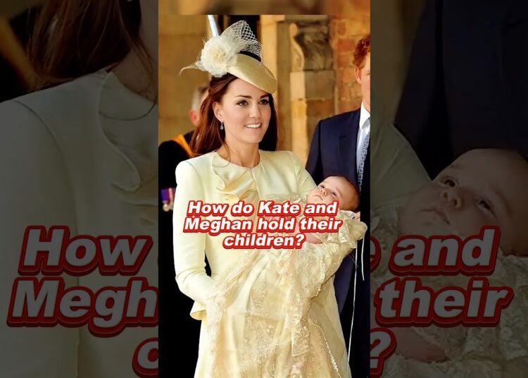 How do Kate and Meghan hold their children? #meghan #kate #children #royal
