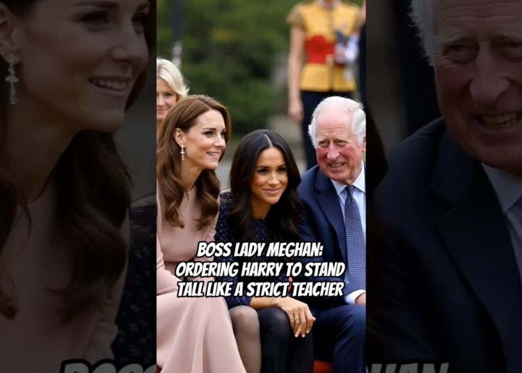 Boss Lady Meghan: Ordering Harry to Stand Tall Like a Strict Teacher #royal #meghan #charles #kate