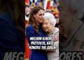 Meghan Ignores Protocol, Kate Honors the Queen #queenelizabeth #meghanmarkle #kate #royal #catherine