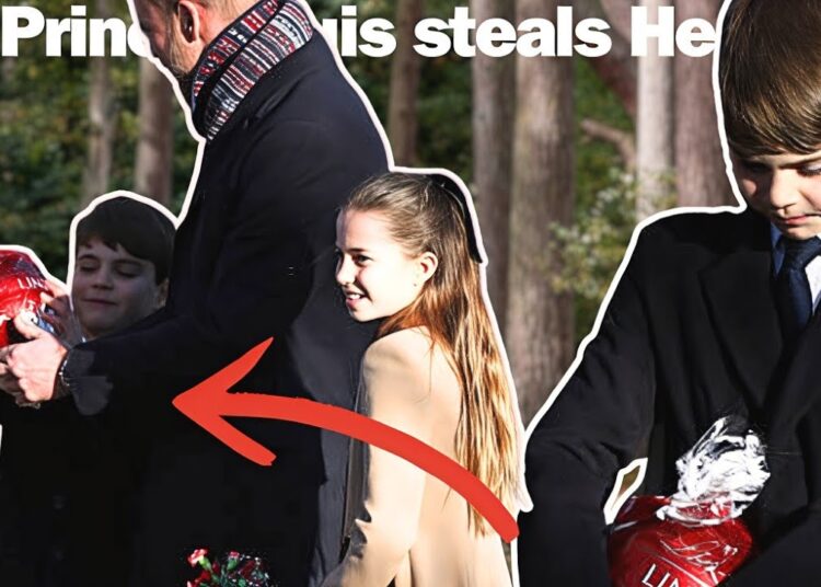 Prince Louis STEALS Giant Chocolate from Prince William as Royals leave the Church