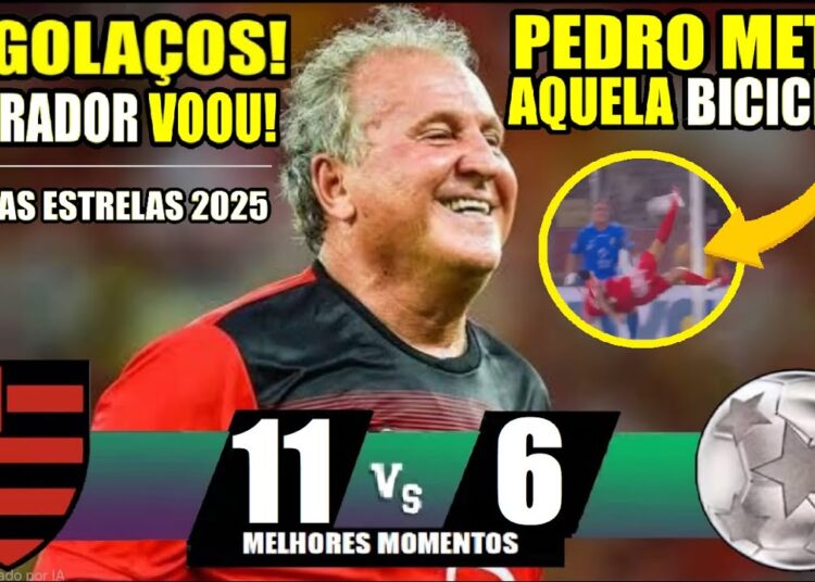 MELHORES MOMENTOS JOGO DAS ESTRELAS – ZICO 11×6 LENDAS ADRIANO IMPERADOR ZICO PETKOVIC JORGINHO 2025