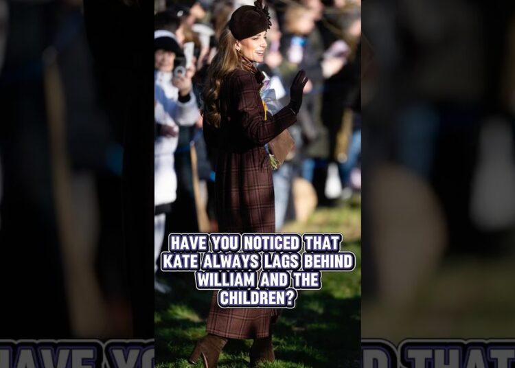 Have you noticed that Kate always lags behind William and the children #royal #queen  #crown