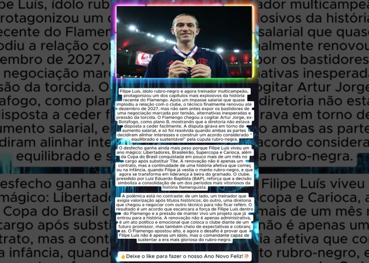 BOMBA RUBRO-NEGRA: Filipe Luís RENOVA até 2027! #Flamengo #Esportes #Brasil