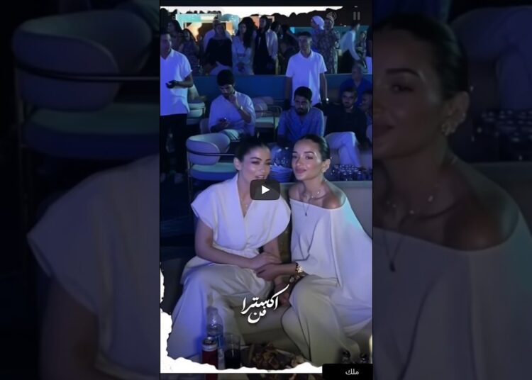 الأبيض_مسيطر #ليلى_زاهر و #ملك_زاهر نجمات حفل #حسين_الجسمي