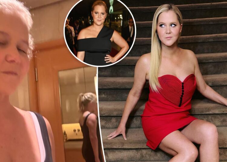 Amy Schumer mostra perda de peso de 22 quilos em selfie de Skims