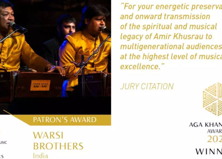Artistas icónicos Warsi Brothers homenageados nos Prémios Aga Khan 2025