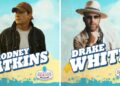 Rodney Atkins (esquerda) Drake White (direita)
