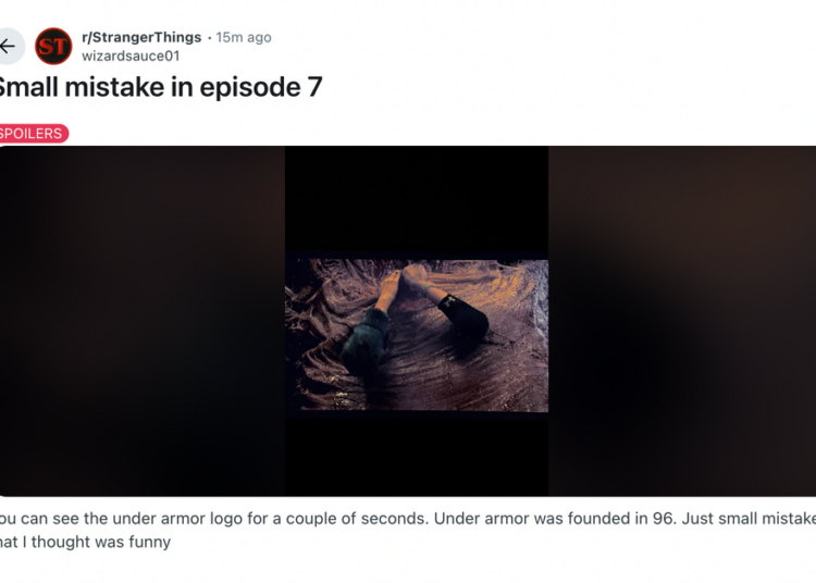 Fãs descobrem erro de Under Armour em ‘Stranger Things’