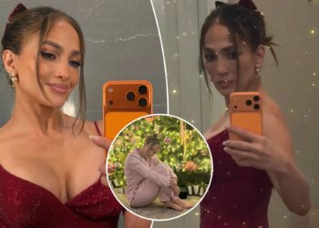 Jennifer Lopez assada com foto distorcida do telefone de Feliz Natal postada no X