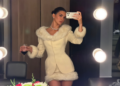 Kendall Jenner brilha em um vestido Chanel de lantejoulas vermelhas no Natal