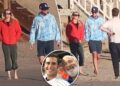 O sombrio Jake Reiner foi visto em uma caminhada na praia com a namorada após a trágica morte dos pais Rob e Michele