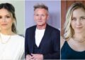 Rachel Bilson e Gordon Ramsay fazendo o programa de TV 'The Sharper Your Knife'