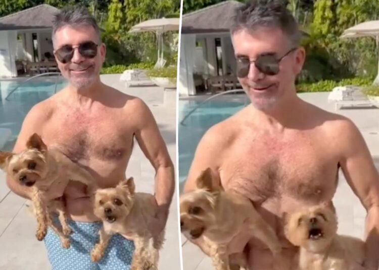 Sem camisa Simon Cowell, 66, mostra seu corpo tonificado após quebrar uma dieta intensa