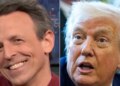 Seth Meyers fecha as cortinas sobre Trump 'vadia bagunçada' e sua defesa econômica