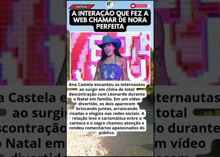 ANA CASTELA VIRA SENSAÇÃO AO BRINCAR COM LEONARDO NO NATAL