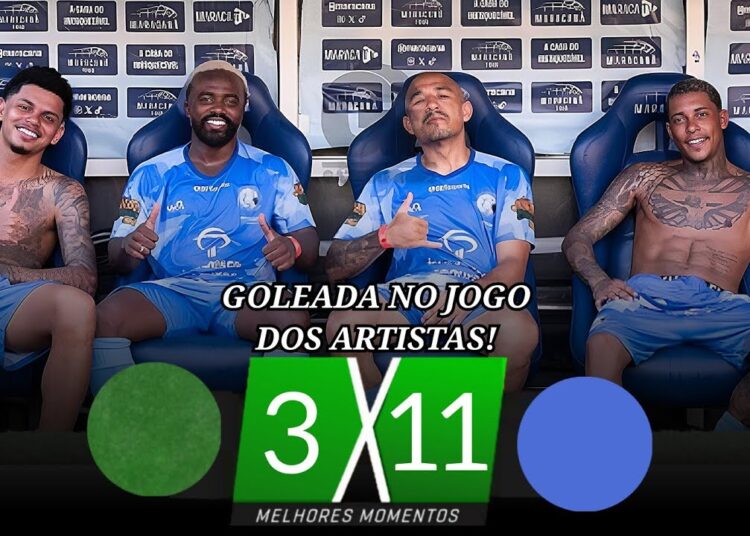 Time Verde 3 x 11 Time Azul | Gols da Partida | Jogo dos Artista 2025