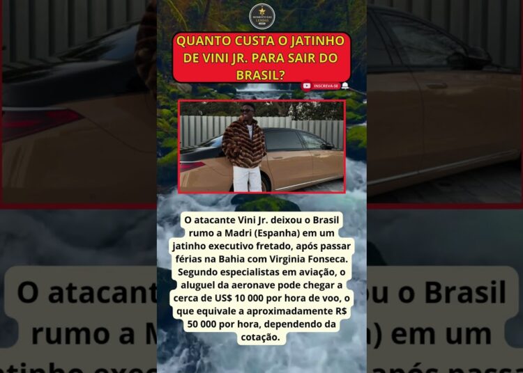 QUANTO CUSTA O JATINHO DE VINI JR  PARA SAIR DO BRASIL