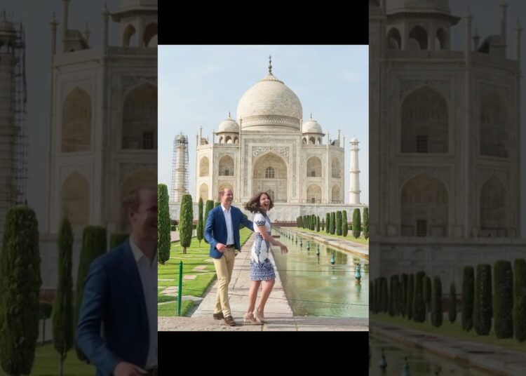 William and kate in taj mahal❤️ #princewilliam #kate #couplegoal #britishroyalfamily #coupledance