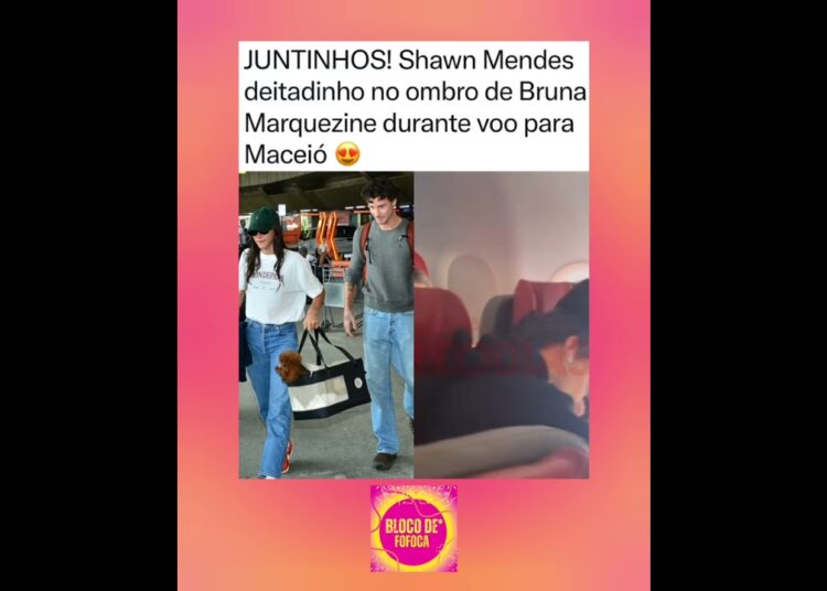 #shawnmendes deitadinho no ombro de #brunamarquezine durante voo para Maceió. ❤️😍#fofocas