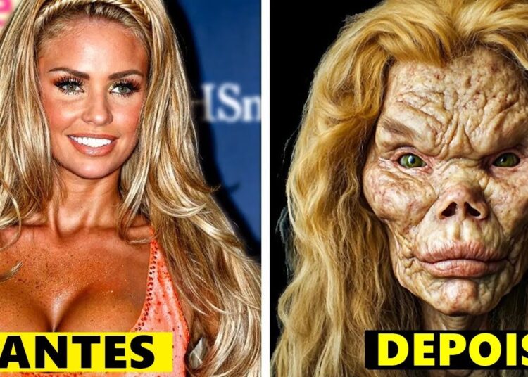 CELEBRIDADES FAMOSAS QUE ARRUINARAM COMPLETAMENTE SEUS ROSTOS COM CIRURGIA PLÁSTICA!