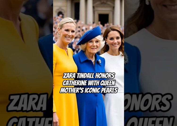 Zara Tindall Honors Catherine with Queen Mother’s Iconic Pearls #royal #zaratindall #kate #camilla