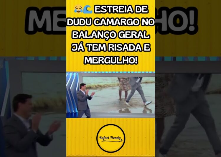 😂🌊 Estreia de Dudu Camargo no Balanço Geral já tem risada e mergulho!