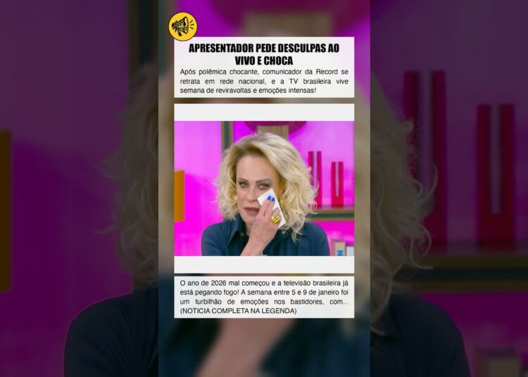 APRESENTADOR PEDE DESCULPAS AO VIVO E CHOCA