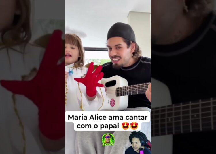 Maria Alice encanta cantando com o papai Zé Felipe 🎶❤️👨‍👧 #shorts #familia