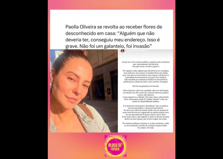 #paollaoliveira se pronunciou após receber flores de um desconhecido. #fofocas